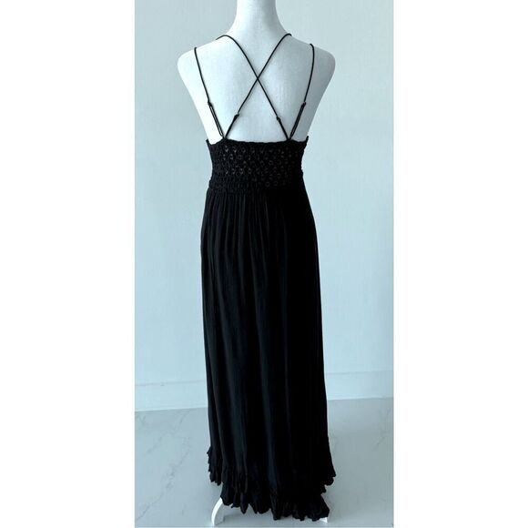 Free People Adella Maxi Dress - Lace Bodice, Cross straps open back – Excellent - Picture 10 of 12